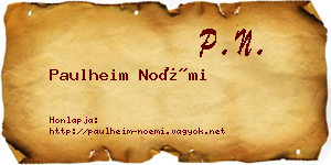 Paulheim Noémi névjegykártya